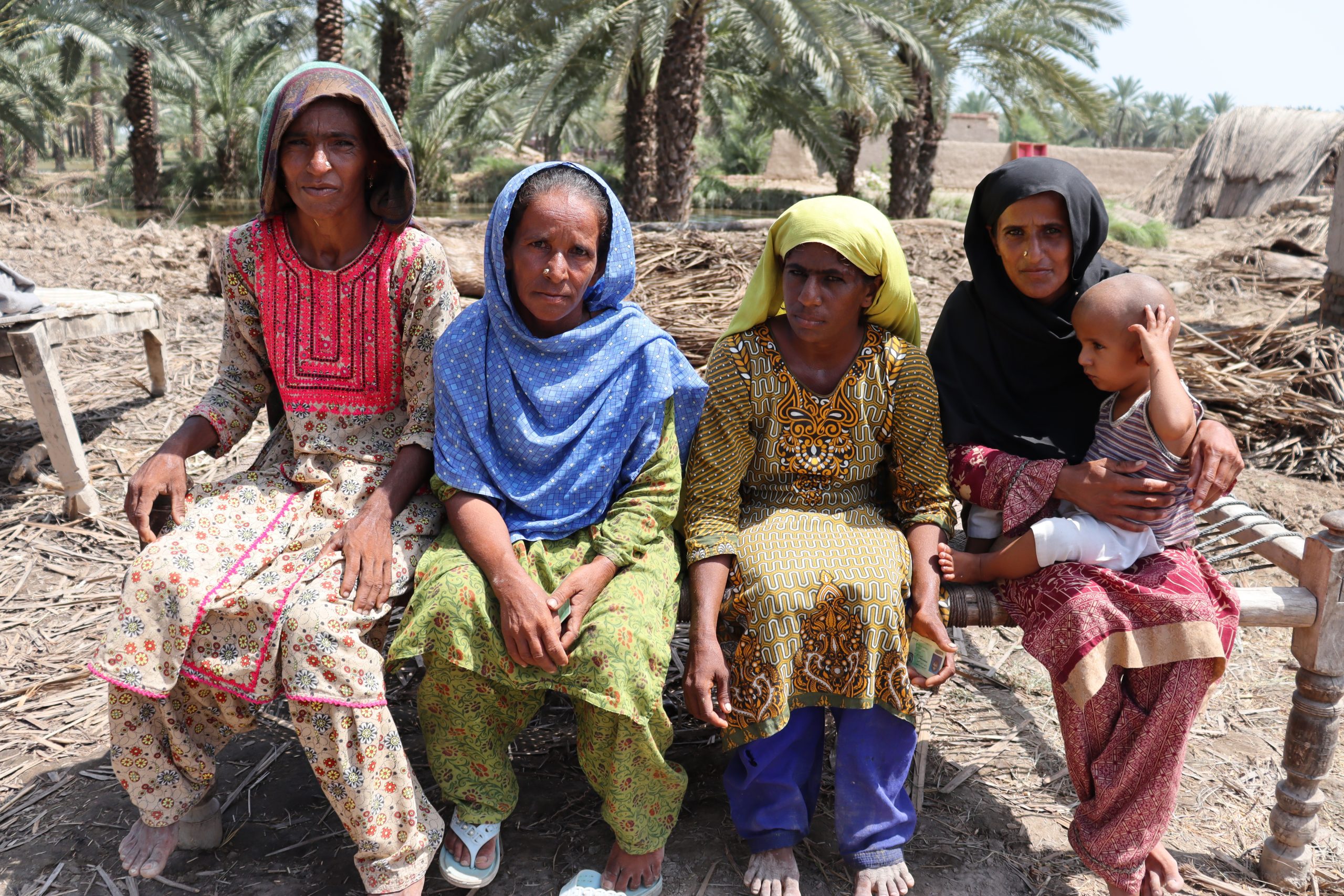 Displaced women from villages - Khairpur. Sindh